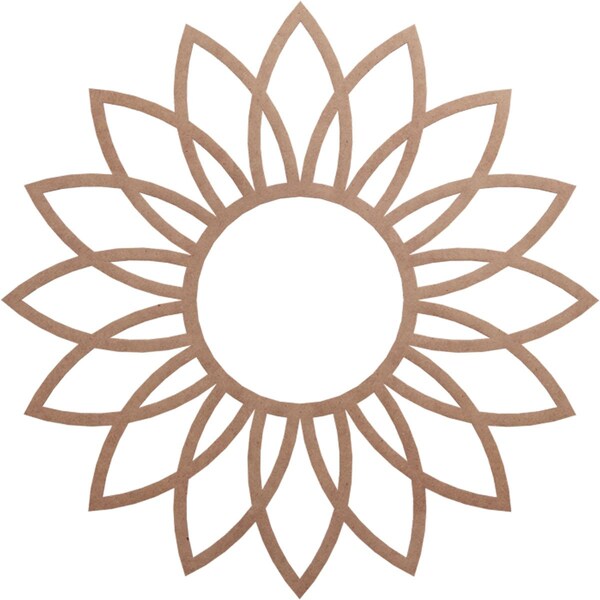 Ekena Millwork Daisy Wood Fretwork Pierced Ceiling Medallion, Wood (Paint Grade), 36"OD x 13 7/8"ID x 3/8"T CMWP36X36X0375DAMF - main
